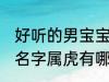 好听的男宝宝名字属虎 好听的男宝宝名字属虎有哪些