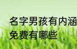 名字男孩有内涵免费 名字男孩有内涵免费有哪些