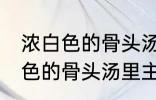 浓白色的骨头汤里白色的是什么 浓白色的骨头汤里主要是什么东西