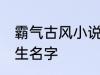 霸气古风小说男主名字 古风儒雅的男生名字