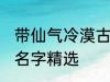 带仙气冷漠古风名字 带仙气冷漠古风名字精选